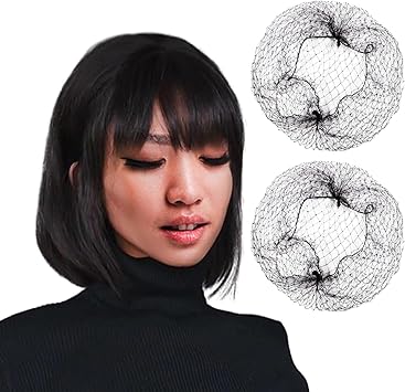 JTMKYO 1 Piece Black Wig with Hair Net Short Straight Hair with Bangs Fashionable for Cosplay Party and Daily Use - Image 1