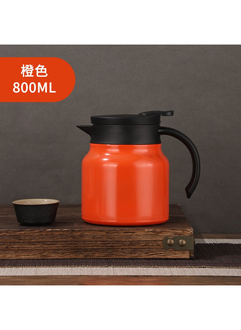 Generic - Tea separation braised teapot 316 stainless steel portable thermal pot high-looking teapot household health care stuffy teapot Red (800ml) - Image 1