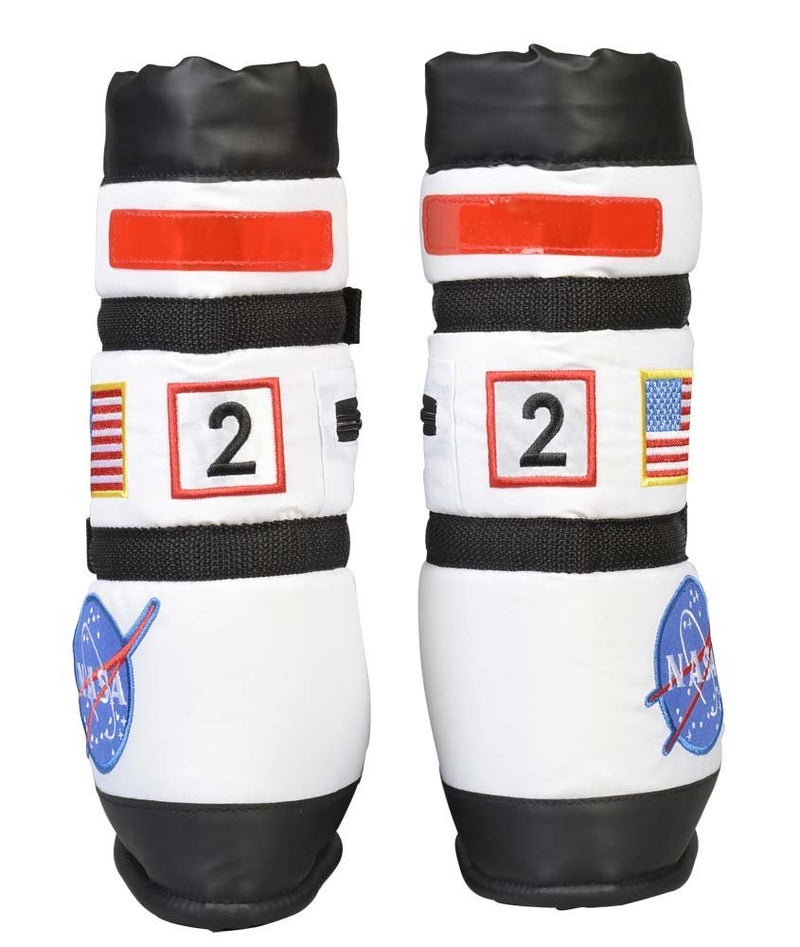 Aeromax Astronaut Boots, Size Large, White, with NASA patches - Image 4