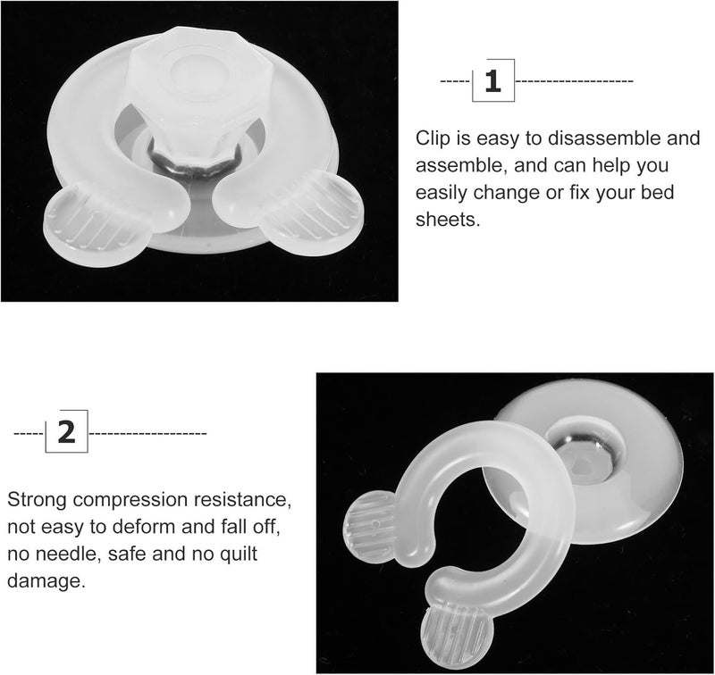 KICHOUSE 16pcs Bed Sheet Clips Bedding Bag Fixer Anti-Slip Quilt Fasteners for Household Sheet Fixing and Sofa Mat Clamps - Image 3
