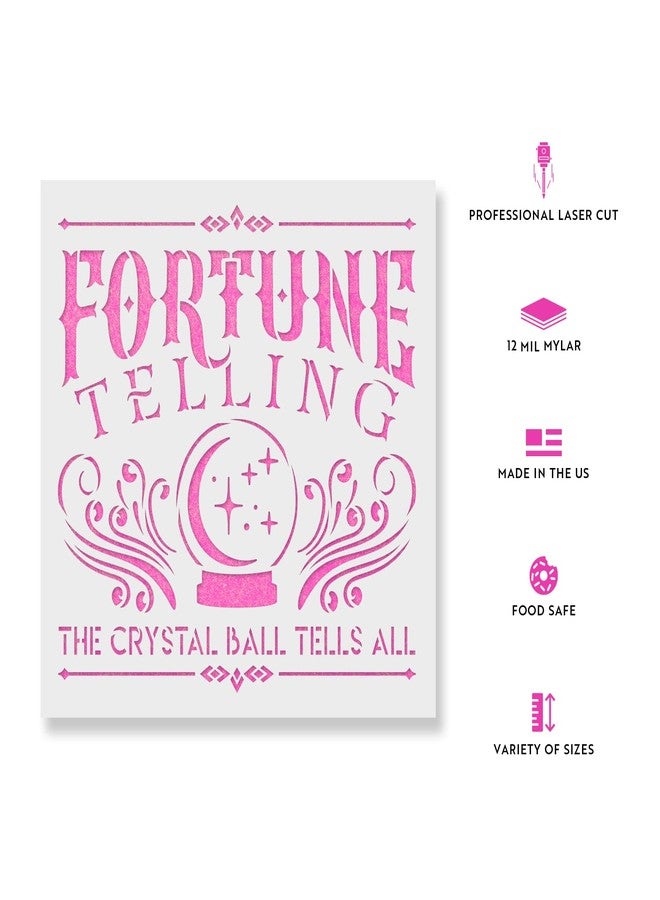 Stencil Revolution Fortune Telling Stencil - Halloween Craft, Horror Kitchen Decor, Halloween Kitchen Decor, Spooky Decor, Halloween Drawing Stencils - Image 2