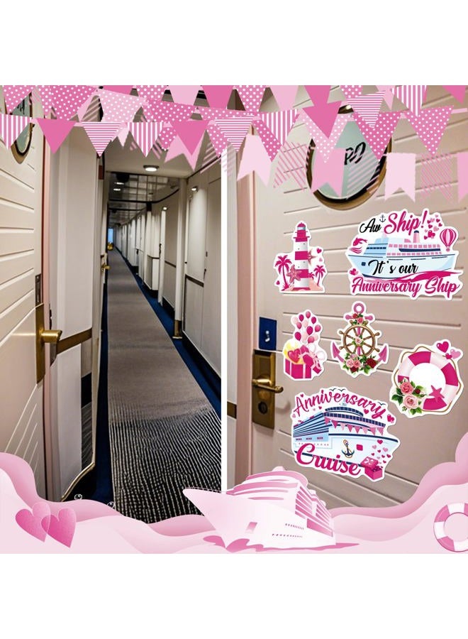 Dazoratix Anniversary Cruise Door Magnets - 7 PCs Wedding Ship Cabin Stateroom Anchor Accessories Magnetic Stickers for Carnival Party Refrigerator Magnet Fridge Car Decorations Garage Locker Decor - Image 4