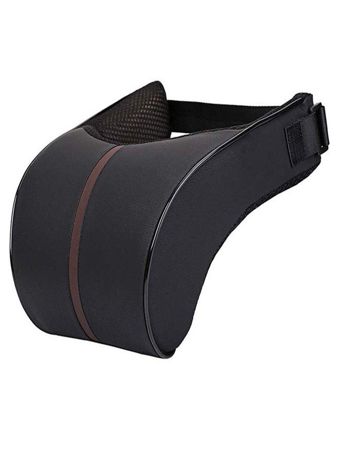 HomDSim Car Seat Neck Support Pillow,PU Soft Leather + Memory Foam,Head Support Pillow Cushion Pad for Driving Headrest Relax,with Adjustable Strap - Image 1