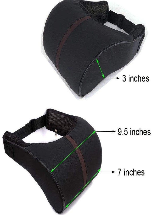 HomDSim Car Seat Neck Support Pillow,PU Soft Leather + Memory Foam,Head Support Pillow Cushion Pad for Driving Headrest Relax,with Adjustable Strap - Image 4
