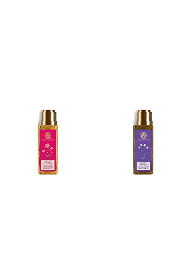 Forest Essentials Travel Size Facial Cleanser Rosewater Honey Lemon 50Ml & Hair Cleanser Amla Honey And Mulethi 50Ml - Image 2