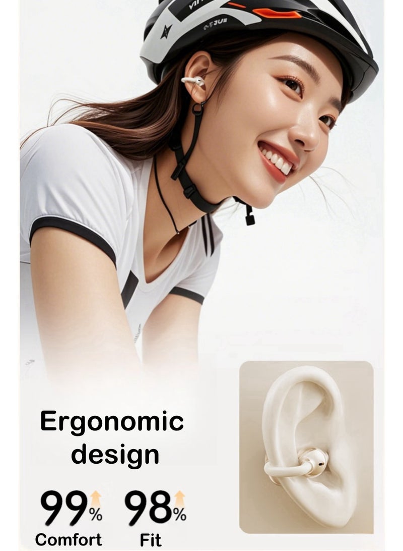 A41 FreeClip Wireless Earphone  Bluetooth 5.4  AB5656C Chip  200mAh Charging Case  28mAh Earphones  4-5 Hours Talk/Music Time  30 Hours Total Playtime Black