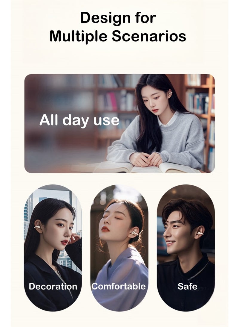 A41 FreeClip Wireless Earphone  Bluetooth 5.4  AB5656C Chip  200mAh Charging Case  28mAh Earphones  4-5 Hours Talk/Music Time  30 Hours Total Playtime Black