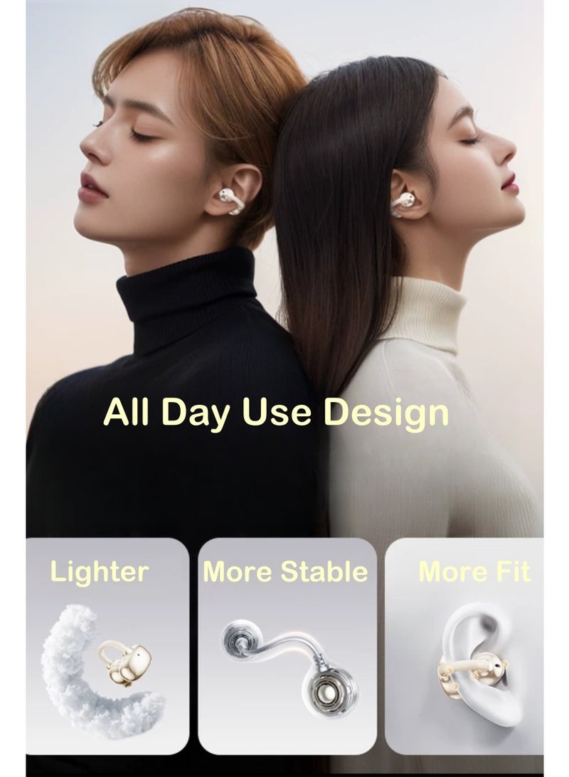 A41 FreeClip Wireless Earphone  Bluetooth 5.4  AB5656C Chip  200mAh Charging Case  28mAh Earphones  4-5 Hours Talk/Music Time  30 Hours Total Playtime Black