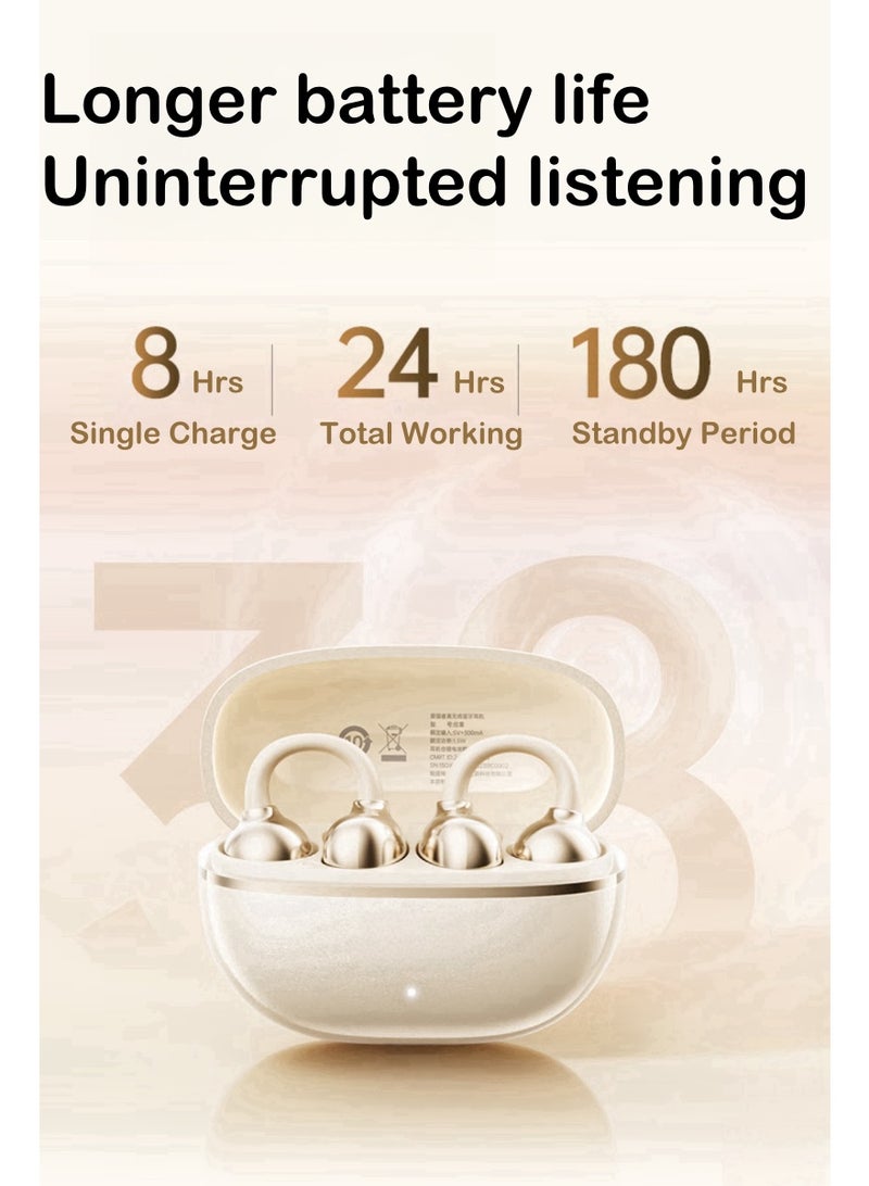 A41 FreeClip Wireless Earphone  Bluetooth 5.4  AB5656C Chip  200mAh Charging Case  28mAh Earphones  4-5 Hours Talk/Music Time  30 Hours Total Playtime Black