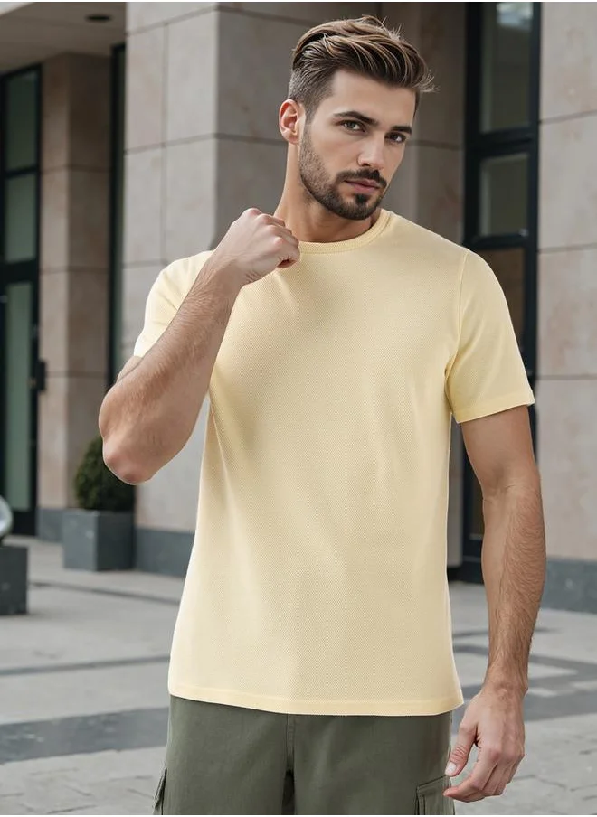 ايكونيك Iconic Popcorn Textured T-shirt