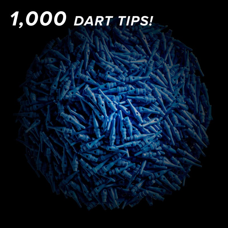 Viper Dart Accessory: Tufflex S.S. (Super Short) 2BA Thread Soft Tip Dart Points, Blue, 1000 Pack - Image 3