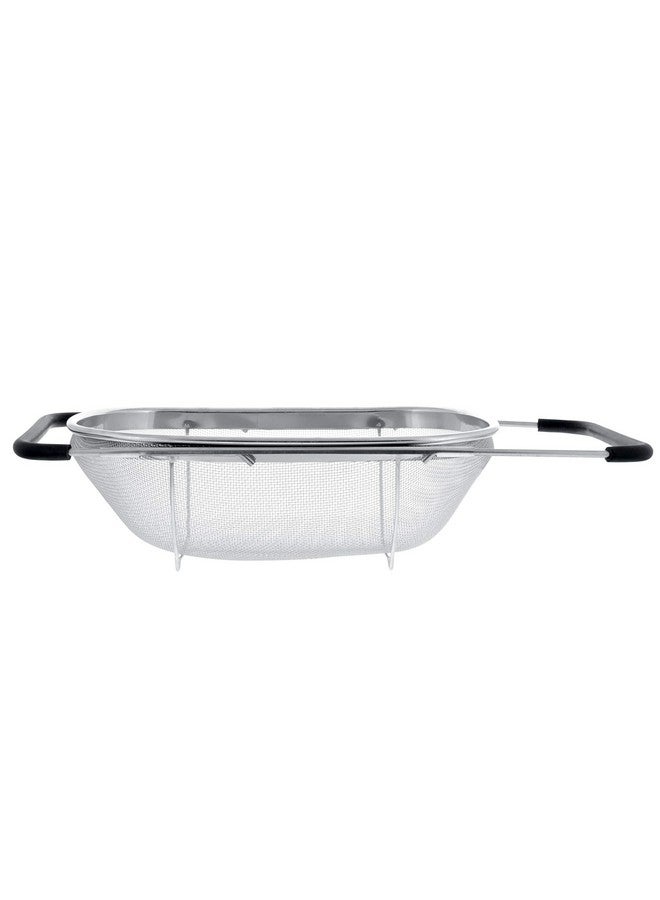 U.S. Kitchen Supply U.S. Kitchen Supply - Premium Quality Over The Sink Stainless Steel Oval Colander with Fine Mesh 6 Quart Strainer Basket & Expandable Rubber Grip Handles - Strain, Drain, Rinse Fruits, Vegetables - Image 4