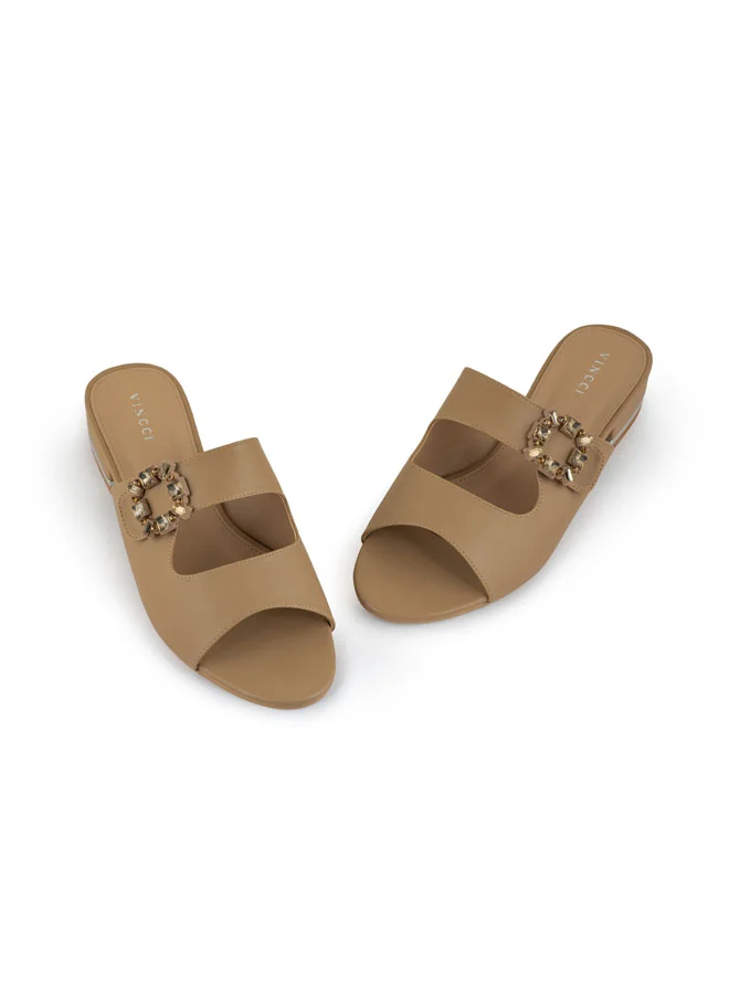 Vincci Women Multi Strap Mid Heel Sandals