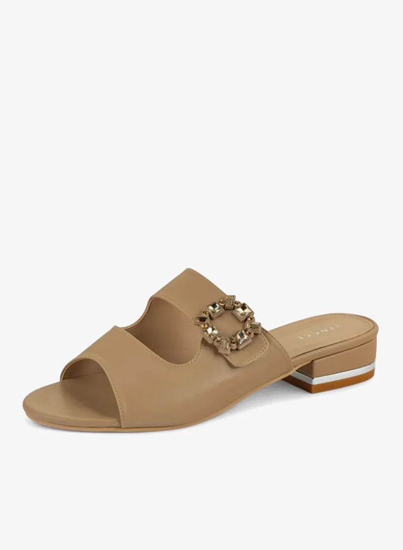 فينتشي صنادل نسائية متعددة الأحزمة كعب متوسط