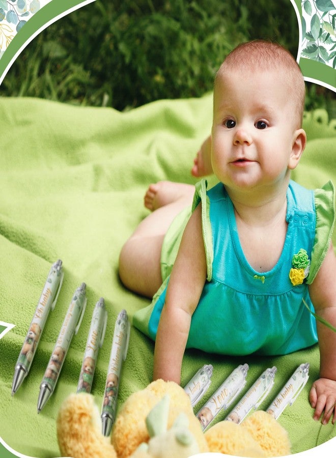 Chuangdi 24 Pcs Green Bear Baby Shower Ballpoint Pens Favors Bulk Retractable Ballpoint Pen Black Ink with Gifts for Guests School Supply - Image 5