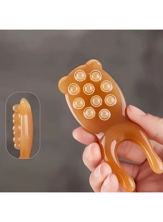 أداة تدليك الوجه غوا شا ذات القرن الصناعي (قطعة واحدة)، عصارة ضغط إبري للعينين والوجه والأنف لرفع وترخية الوجه. - Image 5