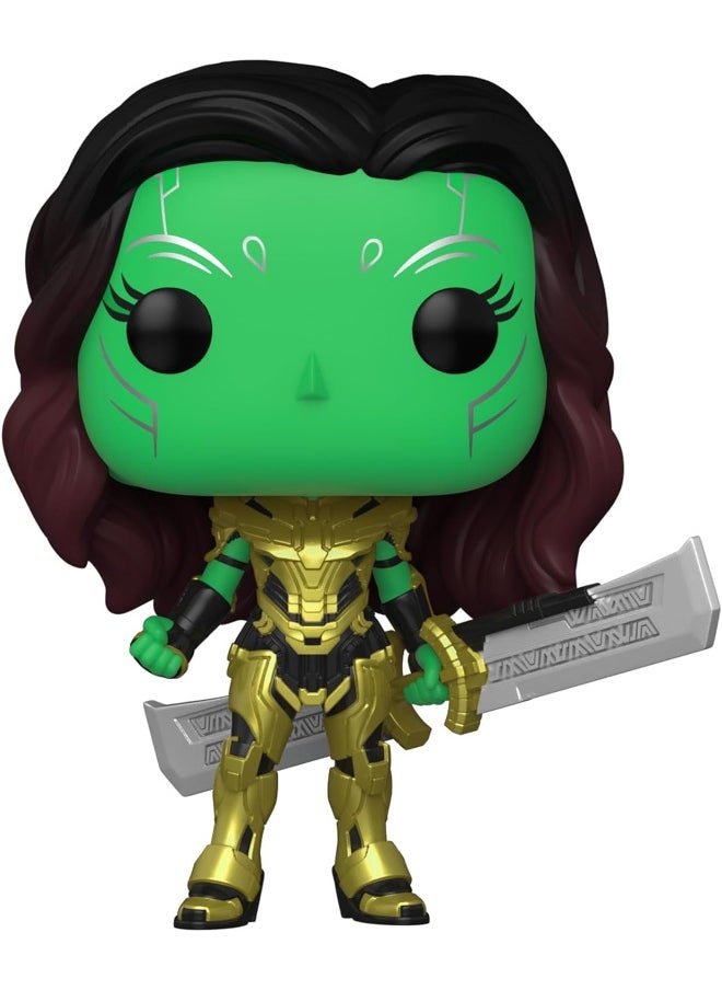 Funko فانكو بوب! مارفل - العباءة - ماذا لو - غامورا بسيف ثانوس - تمثال فينيل قابلة للجمع  - Image 2