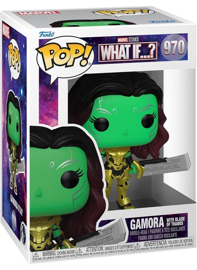 Funko فانكو بوب! مارفل - العباءة - ماذا لو - غامورا بسيف ثانوس - تمثال فينيل قابلة للجمع  - Image 1