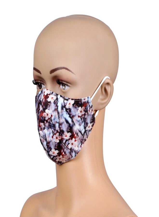 STAR WORK Fashion Orchid Flower Soft Cloth Face Mask Washable & Reusable Cotton Masks (Printed, Without Valve, Pack of 6) for Unisex Adult - Image 3