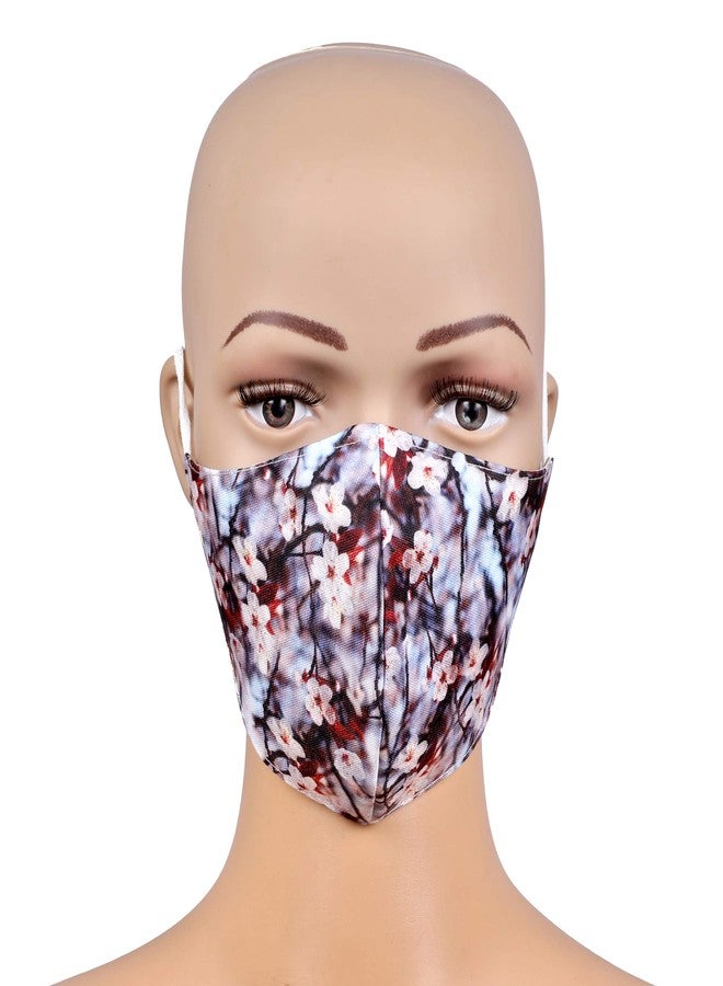 STAR WORK Fashion Orchid Flower Soft Cloth Face Mask Washable & Reusable Cotton Masks (Printed, Without Valve, Pack of 6) for Unisex Adult - Image 4