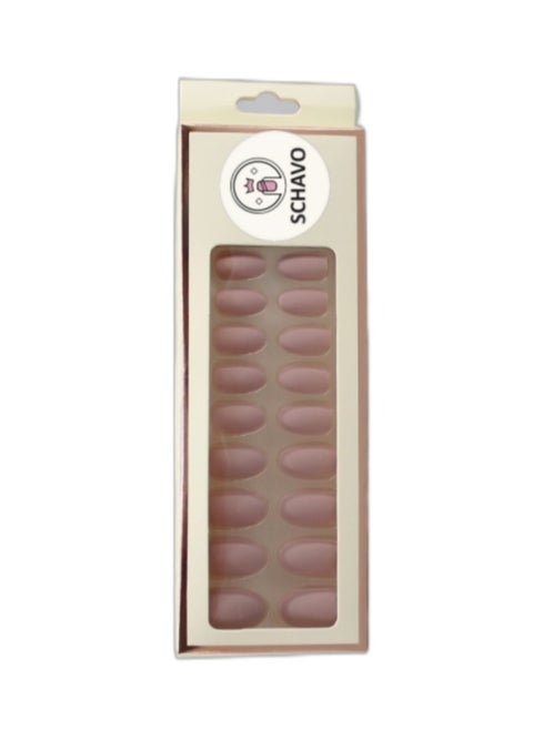 Light Color Matte Solid Color Nails 24Pcs