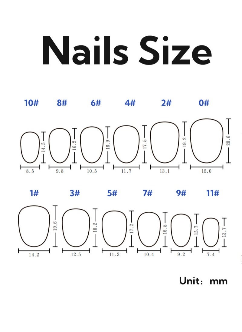 Light Color Matte Solid Color Nails 24Pcs