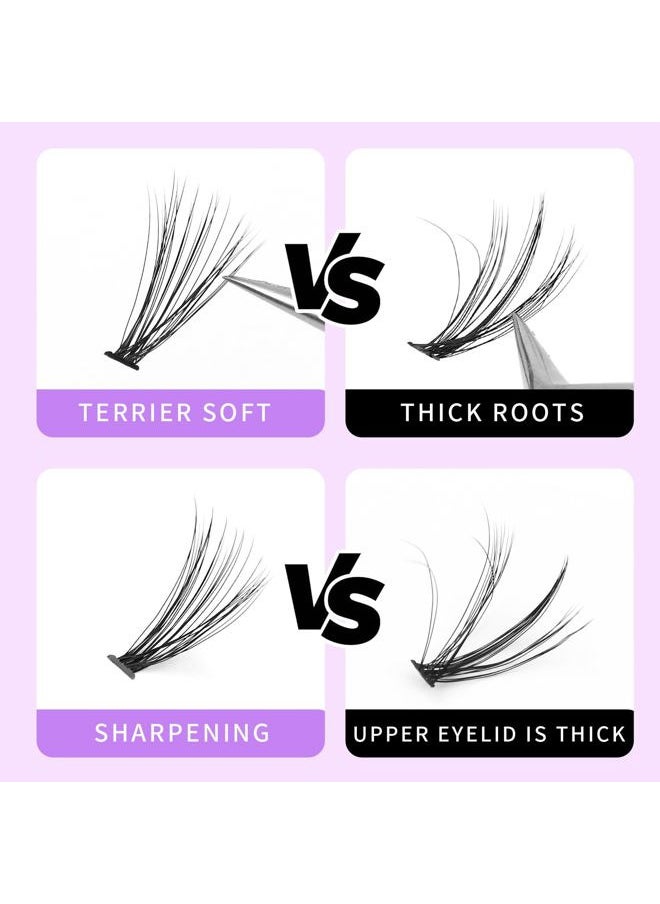 Bodermincer 20D 8-20mm To Choose 8-10-12-14mm MIX/14-16-18-20mm MIX rofessional Makeup Individual Cluster Eyelashes Grafting Fake False Eyelashes Eyelash Extension Individual Eyelash Bunche (20D-16mm)  - Image 5
