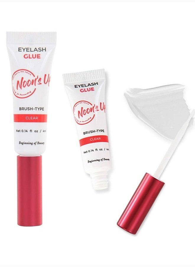 NOON'S UP - [NOON'S UP Lash Glue] Waterproof 24 Hours Long-Lasting Eyelash Glue: Eyelash Glue for False Lashes Super Strong Hold Lash Glue for Sensitive Eyes 0.14oz (Clear) - Image 1