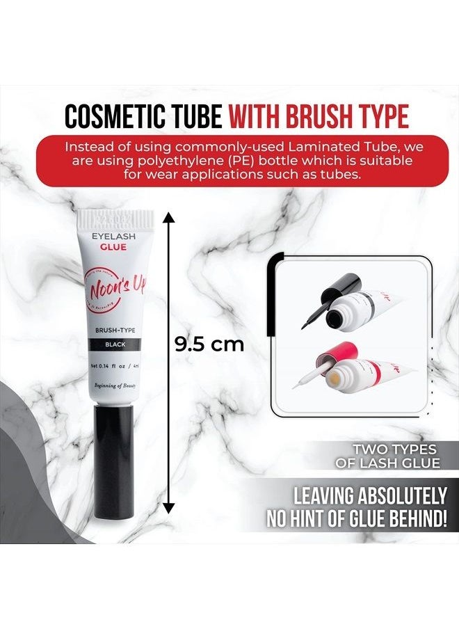 NOON'S UP - [NOON'S UP Lash Glue] Waterproof 24 Hours Long-Lasting Eyelash Glue: Eyelash Glue for False Lashes Super Strong Hold Lash Glue for Sensitive Eyes 0.14oz (Clear) - Image 1