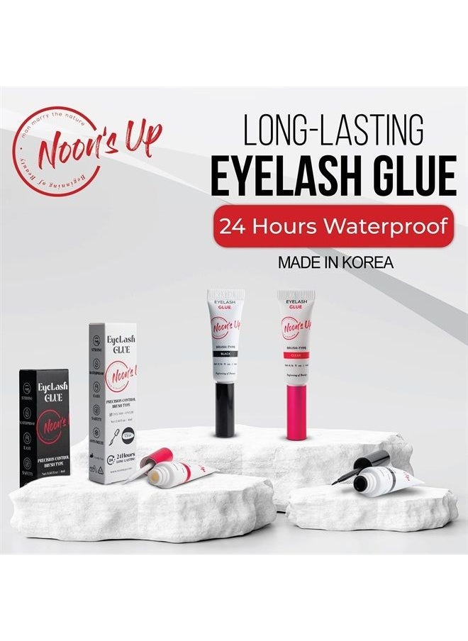 NOON'S UP - [NOON'S UP Lash Glue] Waterproof 24 Hours Long-Lasting Eyelash Glue: Eyelash Glue for False Lashes Super Strong Hold Lash Glue for Sensitive Eyes 0.14oz (Clear) - Image 1