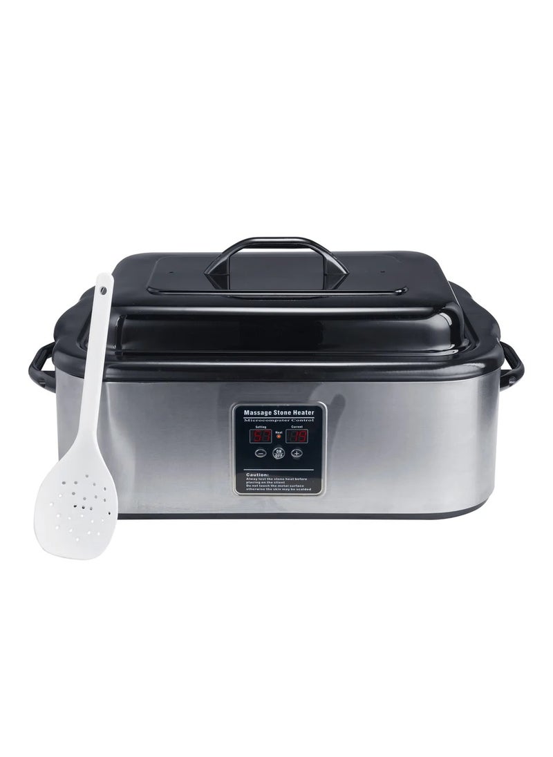 MASTER MASSAGE EQUIPMENT - Master Massage 18 Quart LED Hot Stone Warmer with Digital Display, Stainless Steel Portable Massage Stone Hot Stone Heater1420 Watt, Holds 18 Quarts of Water, Capacity of 60-90 Stones - Image 1