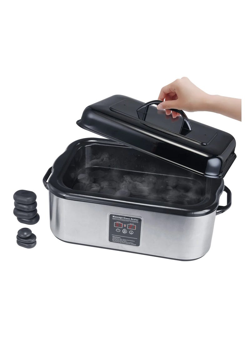 MASTER MASSAGE EQUIPMENT - Master Massage 18 Quart LED Hot Stone Warmer with Digital Display, Stainless Steel Portable Massage Stone Hot Stone Heater1420 Watt, Holds 18 Quarts of Water, Capacity of 60-90 Stones - Image 1