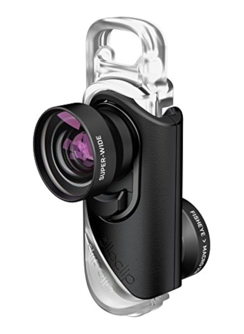 erorex - Core Lens Set for iPhone 7 and 7 Plus, Black Lens/Black Clip - Fisheye, Wide-Angle Lens, 15x Macro Lens - Image 1