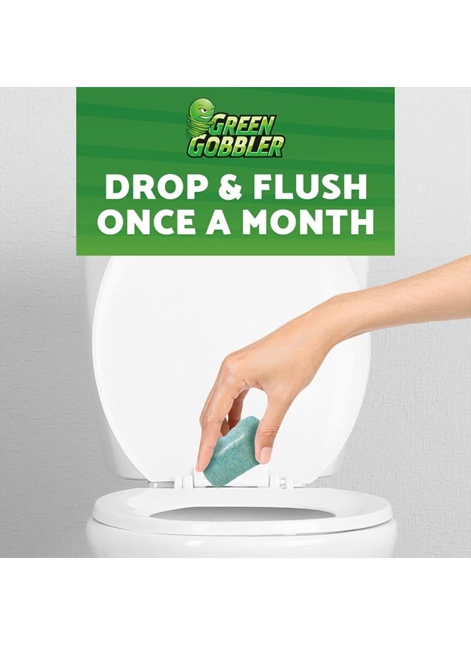GREEN GOBBLER - Septic Tank Treatment Packets - Natural Bacteria to Prevent Costly Septic Issues, Back-Ups, Foul Odor (24 Pods) - Image 1