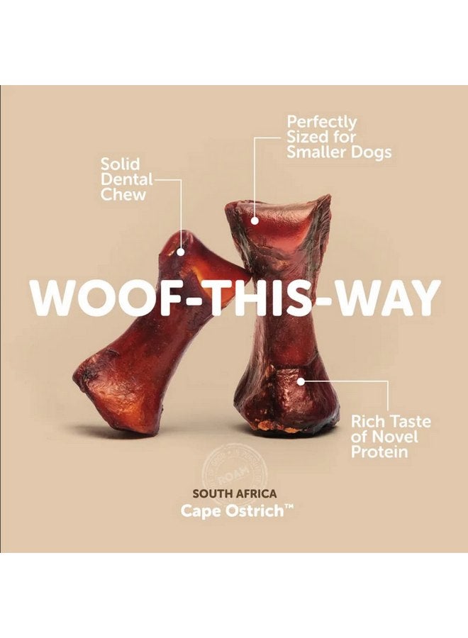 ROAM Pet Treats Small Ostrich Gone Wild Bones Dog Chew - Long Lasting Dog Bones for Small to Medium Dogs (Pack of 2) - Image 3