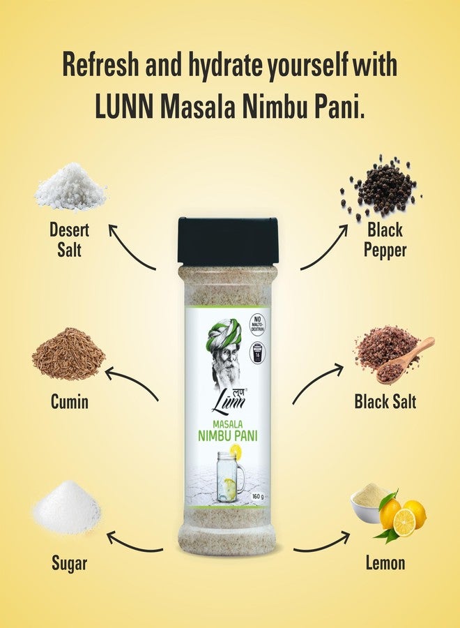 Lunn Masala Nimbu Pani Powder | 160g Sprinkler | Just Add Cold Water | Refreshing & Natural Lemon Drink | No Preservatives | Rich in Vitamin C & Electrolytes - Image 4