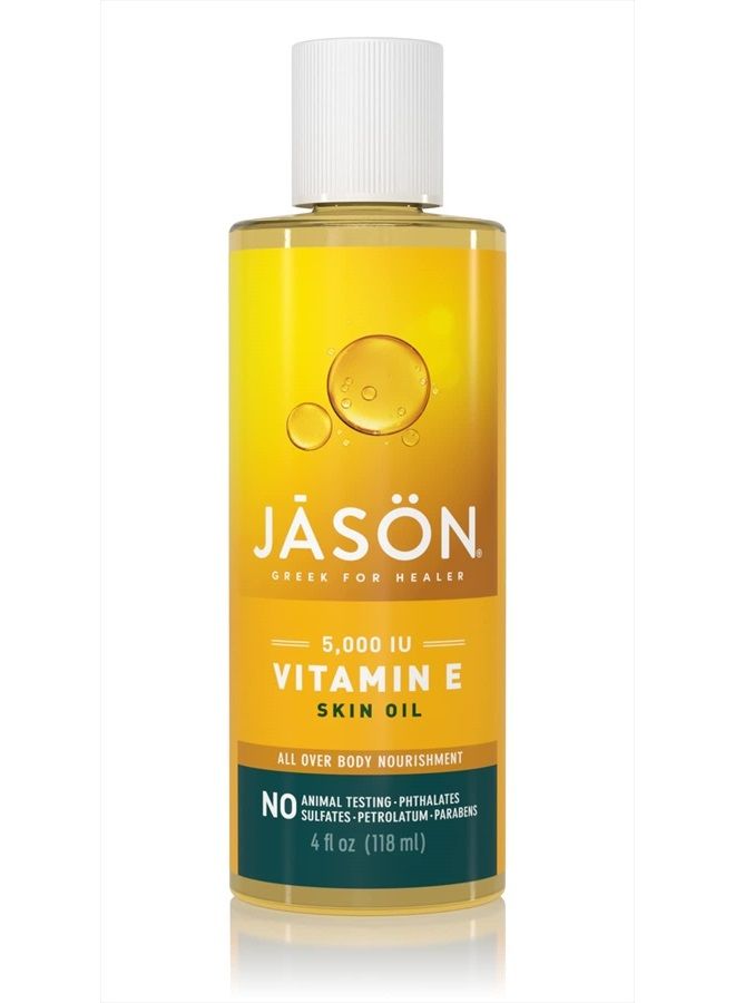 Jason زيت جيسون للبشرة، فيتامين E 5,000 IU، تغذية شاملة للجسم، 4 أونصات (قد يختلف التعبئة) - Image 1