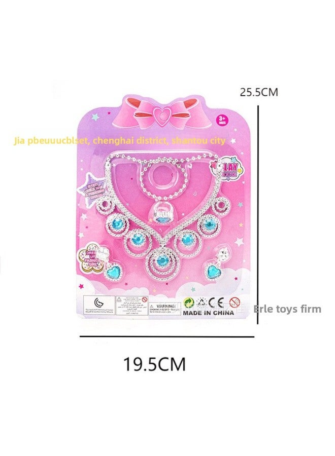 Cross-border Princess Jewelry Toys Suit Fashion Doll Small Earrings Small Necklace Combination Foreign Trade Play Home Toys 