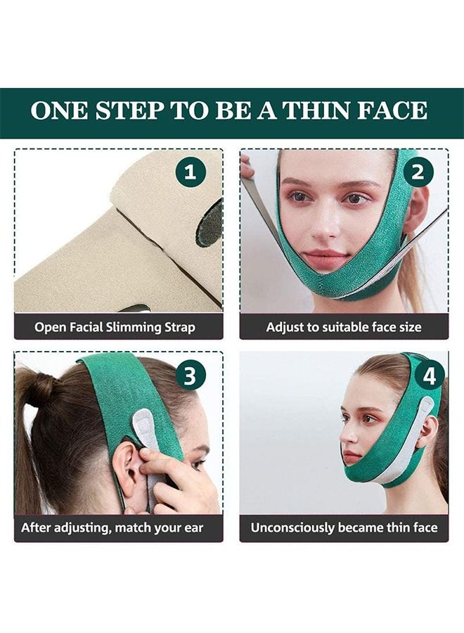 Double Chin Reducer, Contour Tightening and Anti-Wrinkle Face Slimmer Strap, V Line Face Slimming Strap, Facelift and Chin Reducer Strap for Women Men