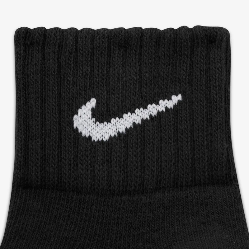 Nike Black Value Quarter Socks (3 Pack)  | Best Price UAE