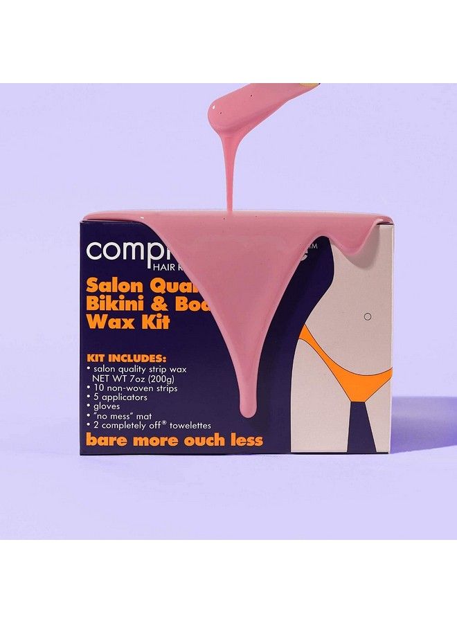 Completely Bare Salon Quality Bikini & Body Wax Kit Smoother Skin And Less Redness Easy To Use No Mess Irritation Free Body Hair Removal Treatment Crueltyfree Formula 7Oz - Image 4