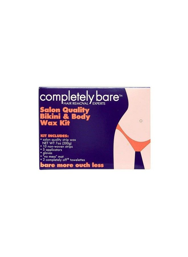 Completely Bare Salon Quality Bikini & Body Wax Kit Smoother Skin And Less Redness Easy To Use No Mess Irritation Free Body Hair Removal Treatment Crueltyfree Formula 7Oz - Image 3