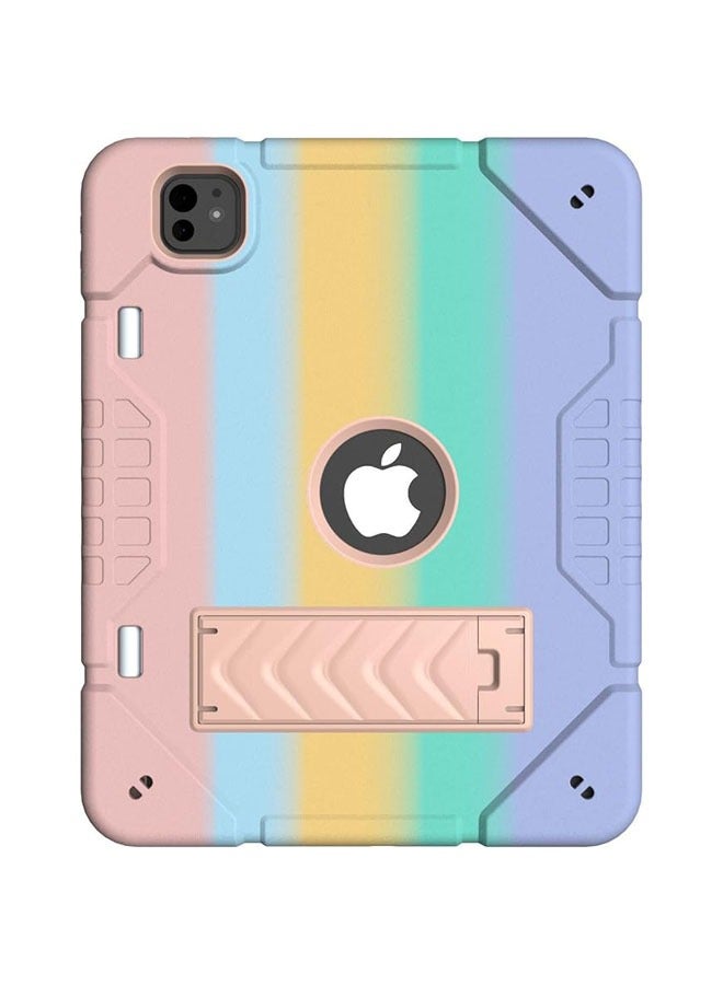 عام حافظة متوافقة لآيباد برو 11 2024 (M4)، حافظة خفيفة الوزن مع حماية صدمات هجينة للأطفال من السيليكون وحامل وحامل للقلم. - Image 1