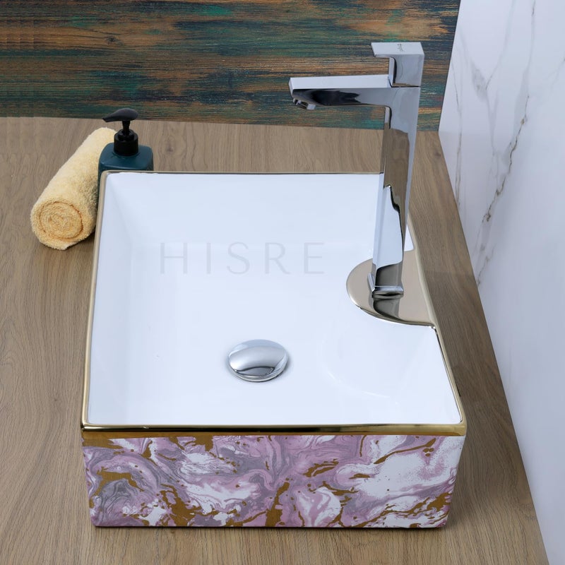 MAHISRE Table Top Counter Wash Basin Designer Ceramic Countertop Wash BasinSink For Bathroom And Livingroom 19 14 5 IN G3801 - Image 2