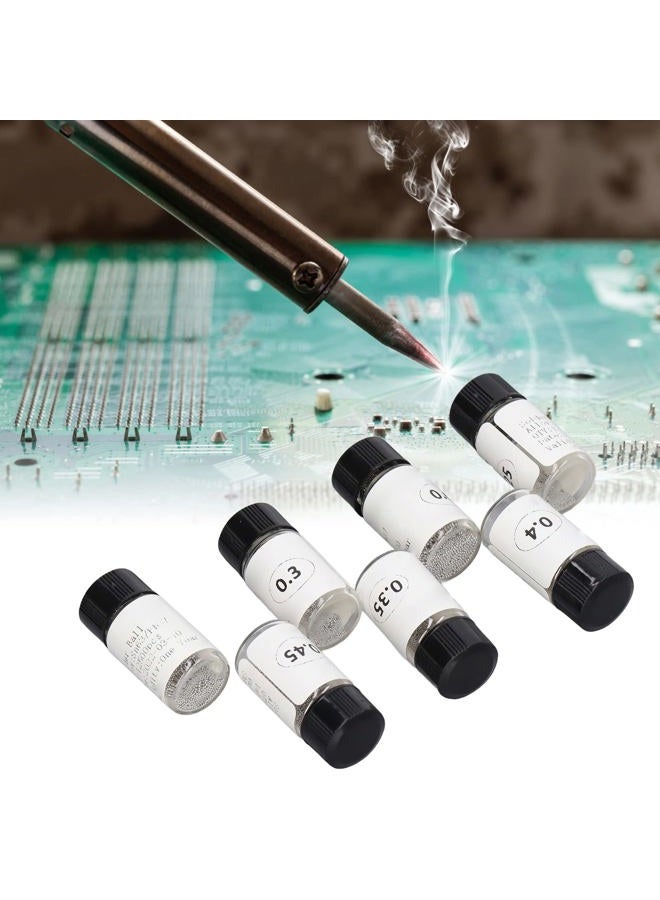 Walfront 7 Bottles Tin Solder Ball Tin Solder Ball BGA Reballing Tin Solder Ball BGA Reballing Soldering Heat Universal Stencils for PCB Chip - Image 3