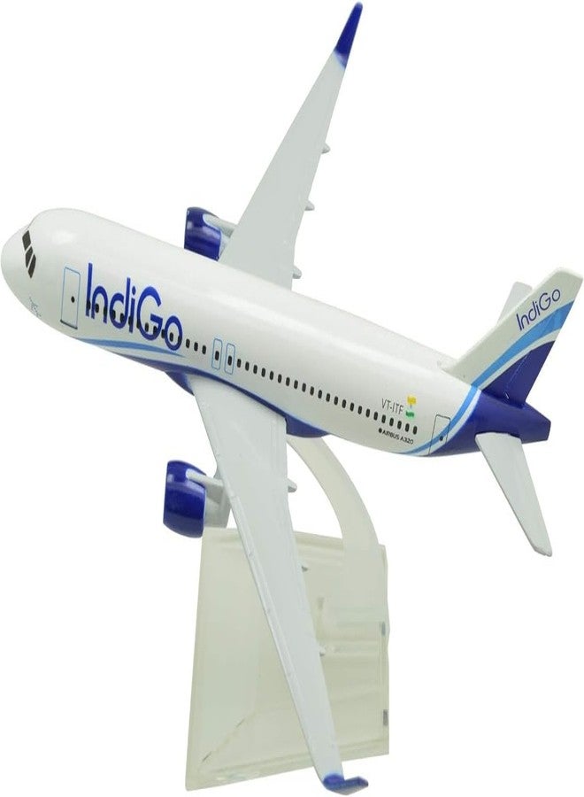 WELLINGSTON Diecast Indigo A320 Aircraft Model - 16 Cm Scale, Highly Detailed Display Decor for Collectors - | Indigo | - New - Image 4