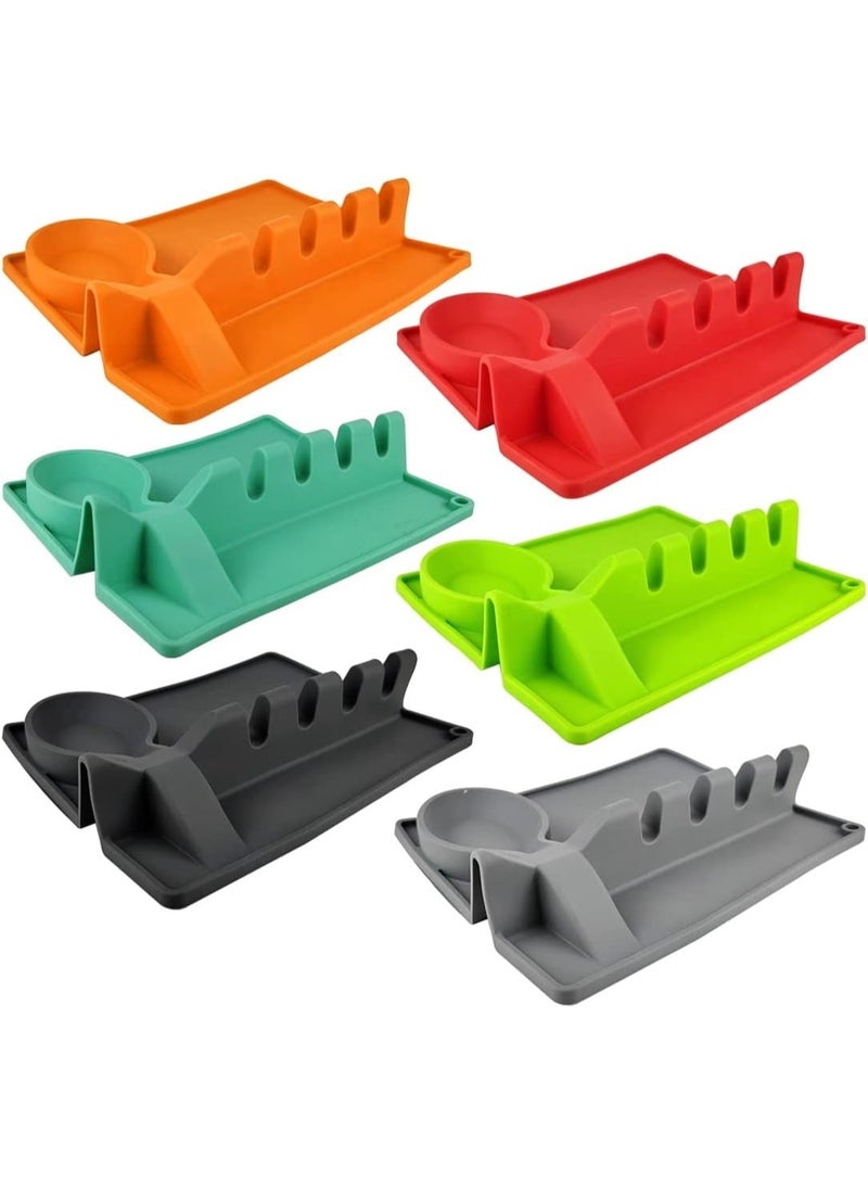 Heat Resistant Silicone Spoon Rest with Drip Tray for Kitchen Counter - Image 2