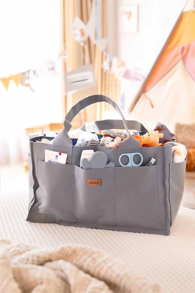هامور Mother Baby Care Bag M - Newborn Diaper Changing Organizer Organizer - Lamitela Gray
