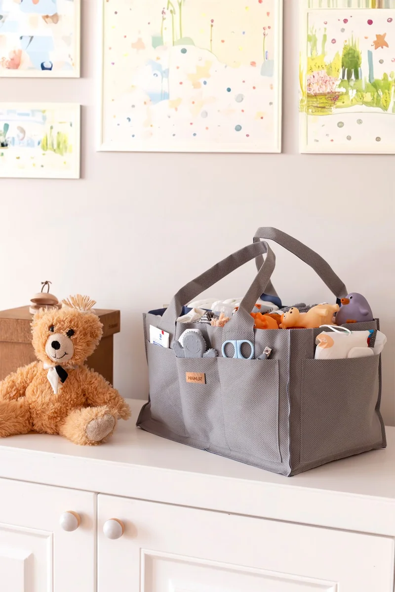 هامور Mother Baby Care Bag M - Newborn Diaper Changing Organizer Organizer - Lamitela Gray