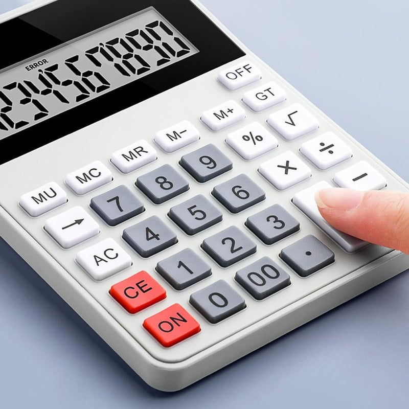 Portable 12 Digit Calculator with Ergonomic Tilted Design and Large Display for Quick Business Calculations Financial Calculator - Image 3